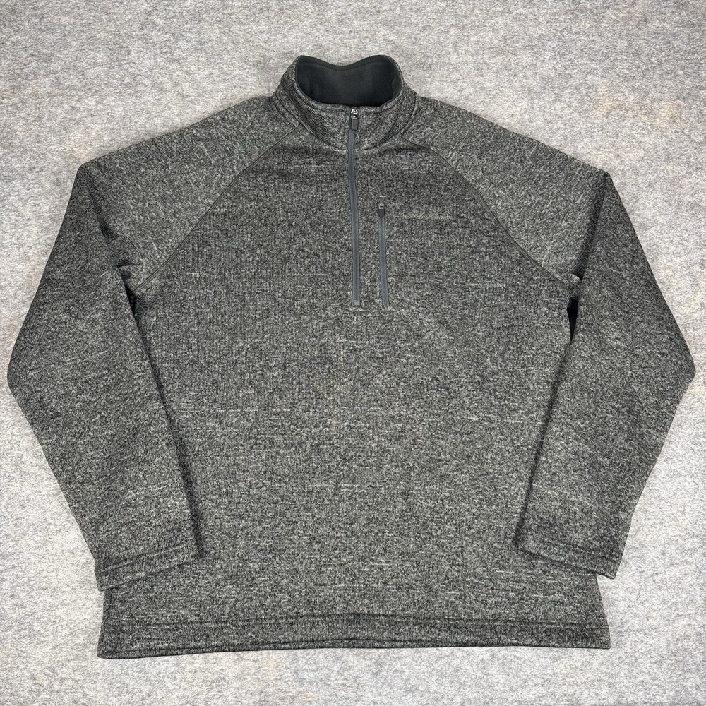 Eddie Bauer Radiator Fleece 1/4 Zip Pullover Gray Mens XL